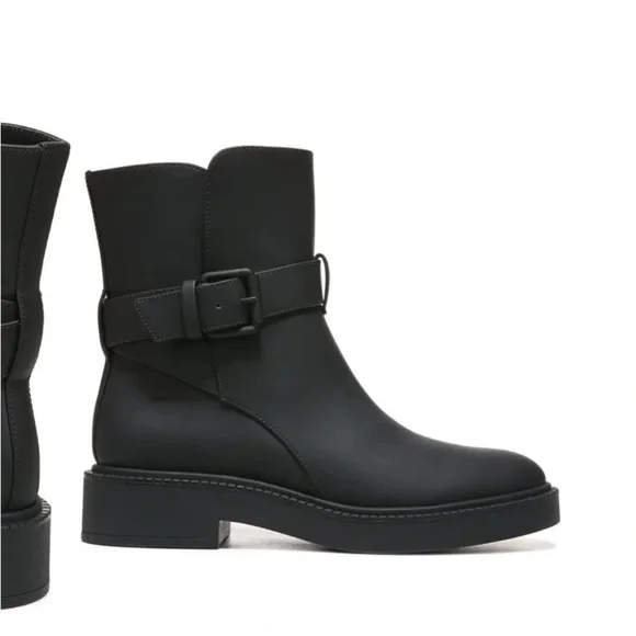 Vince Kaelyn Moto Boots in Black Size 8